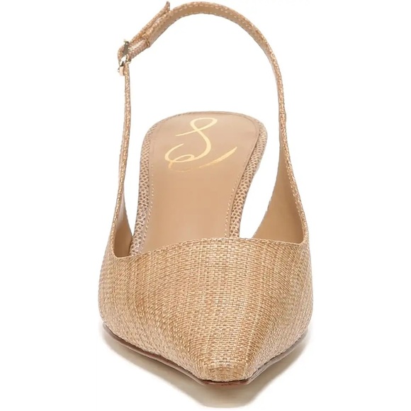 Sam Edelman Bianka Slingback in raffia tan, sold out color. Size: 7 New in Box - Picture 6 of 8